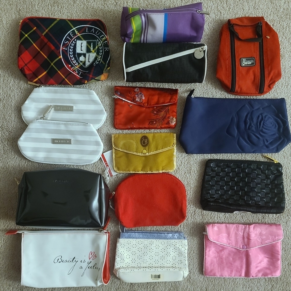 Assorted Cosmetics Makeup Pouches Bags - new and slightly used